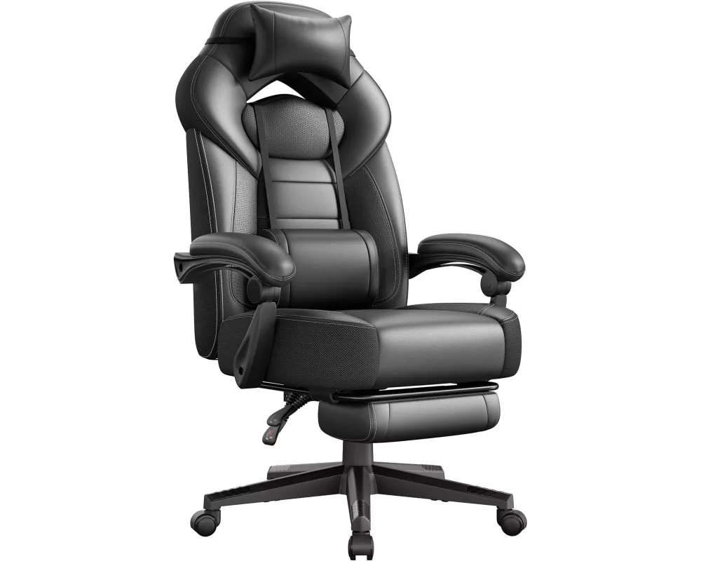 Songmics Gamingstuhl 70 x 64 x 128 cm Schwarz