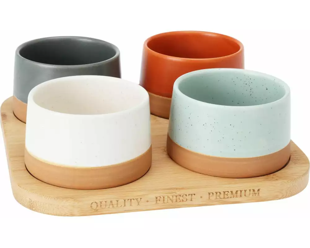 FURBER Servierplatte mit Schälchen Mehrfarbig