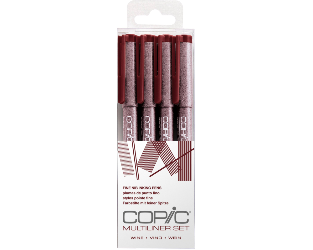 COPIC Multiliner 22075625 Wine Set 4 Stück ass.