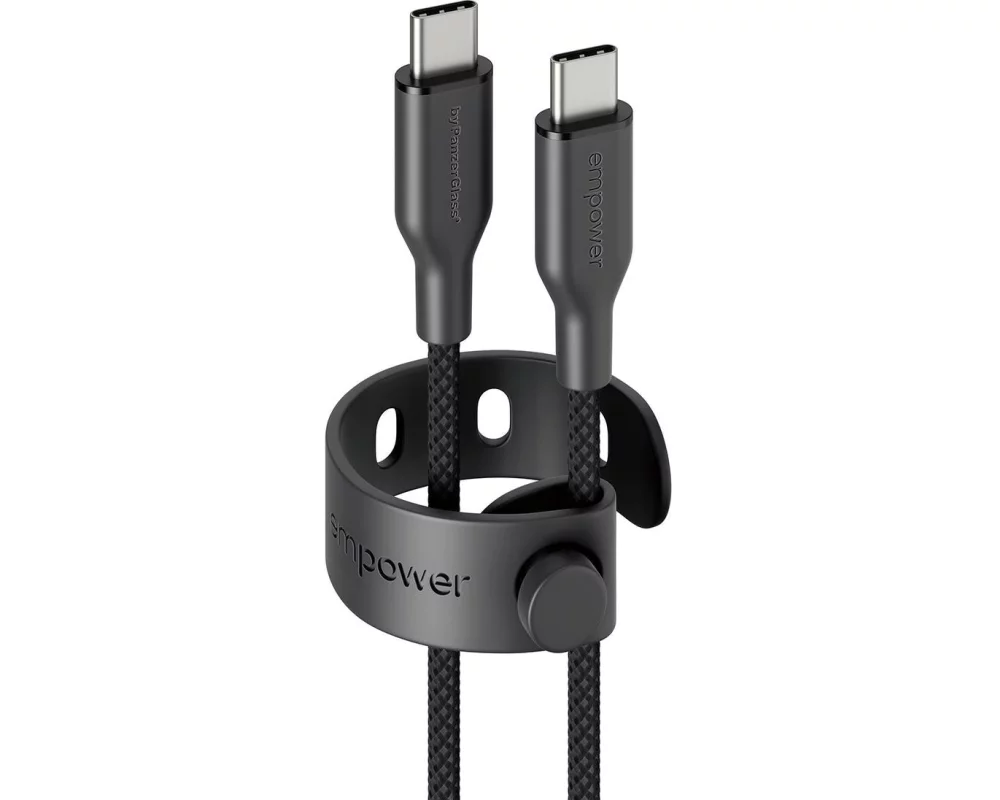 emPower by PanzerGlass USB 2.0-Kabel Racing 60 W Schwarz USB-C - USB-C 1.2 m