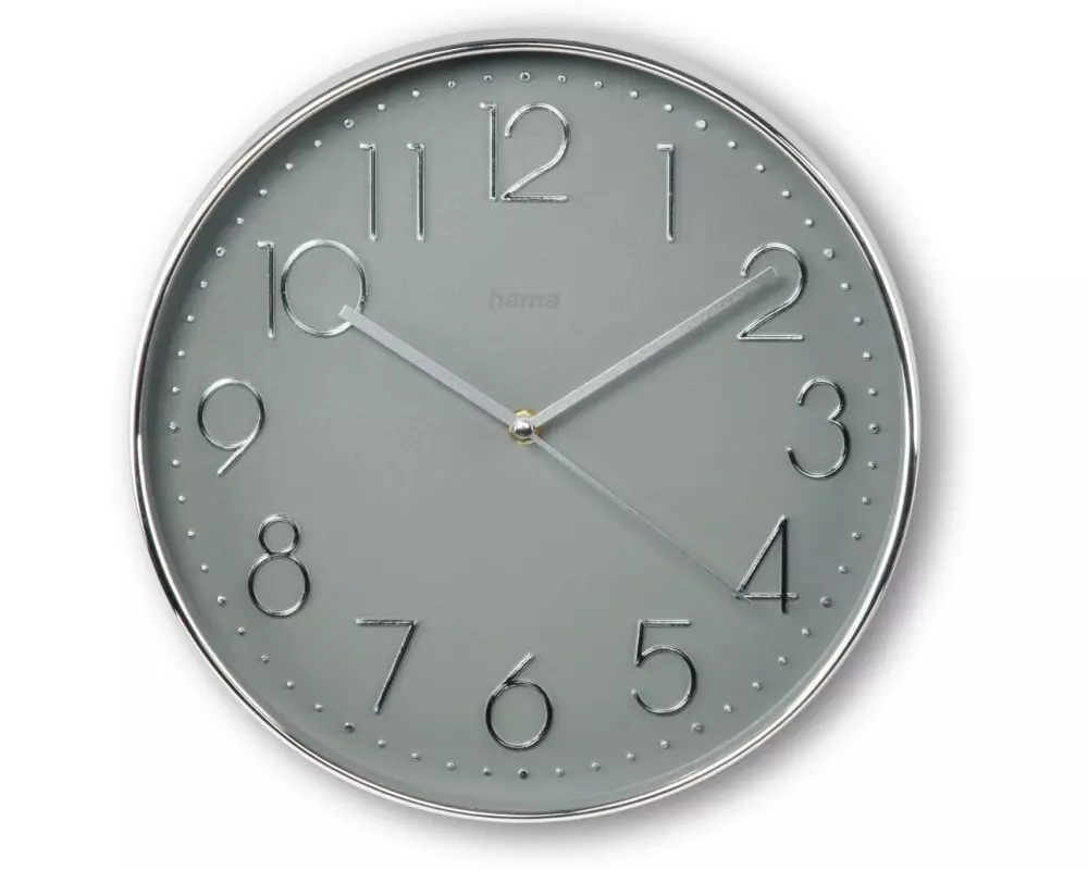 Hama Wanduhr Korsika Ø 30 cm, Silber