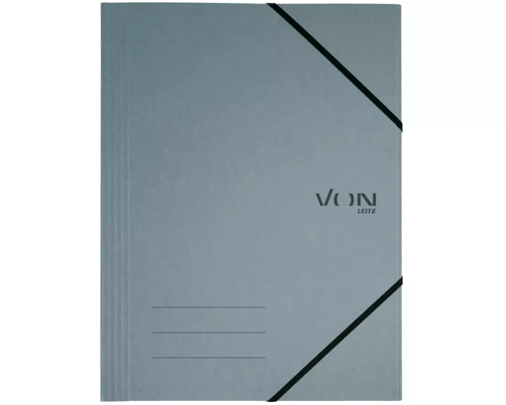 VON Gummibandmappe A4, Grau