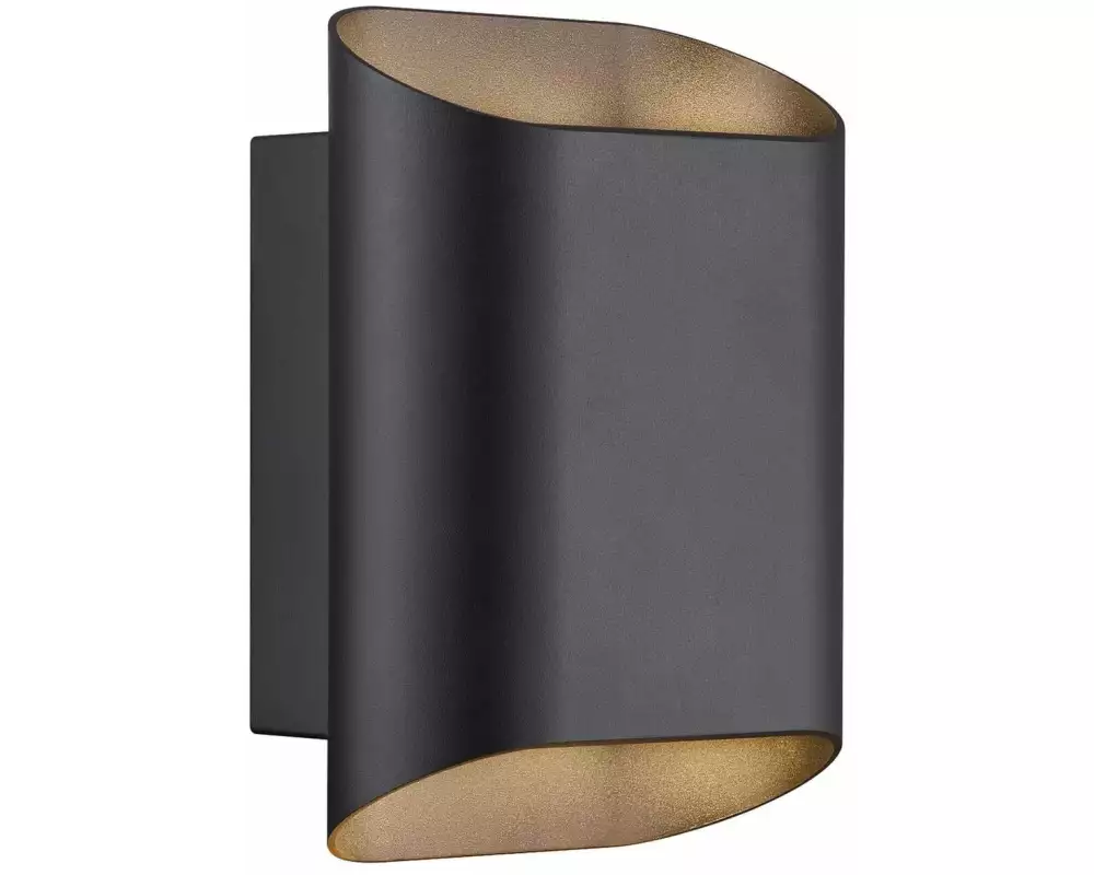 Nordlux Wandleuchte Nico 22 Round Max 15W, GU10, IP54, Schwarz