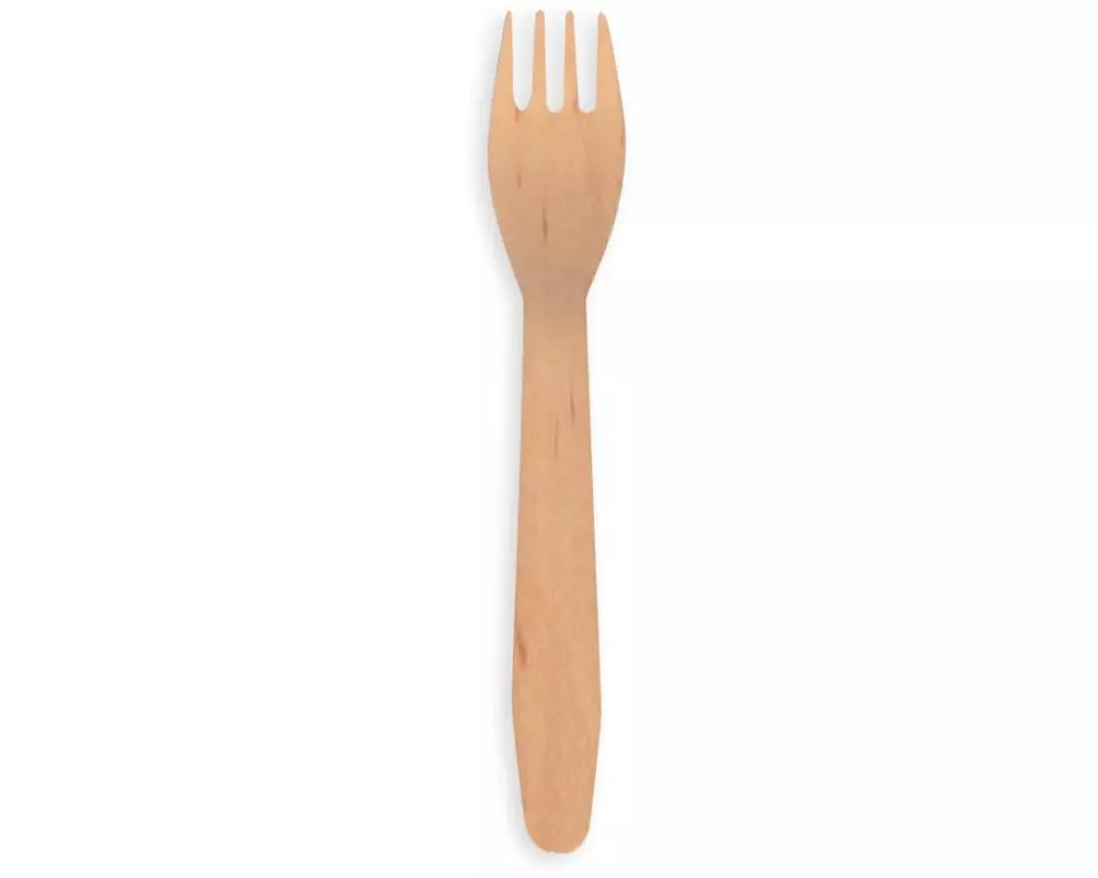 Papstar Einweg-Gabel Pure Holz 100 Stück Braun