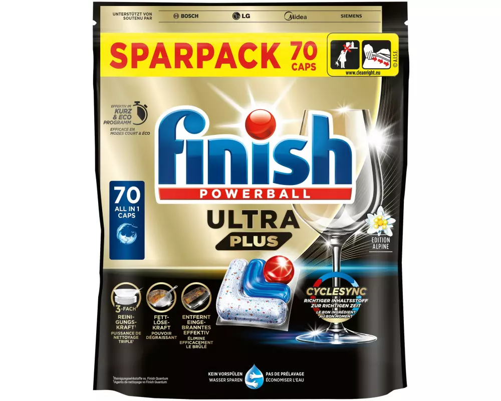 Finish Maschinenspülmittel Ultra Plus Sparpack 70 Stück