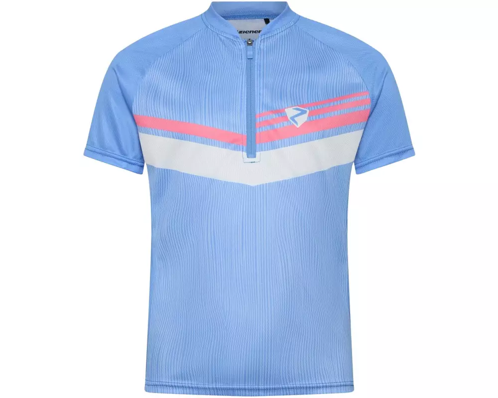 Ziener Velotrikot NESTEL-Z Junior Unisex Dreamy Sky White, Gr. 164