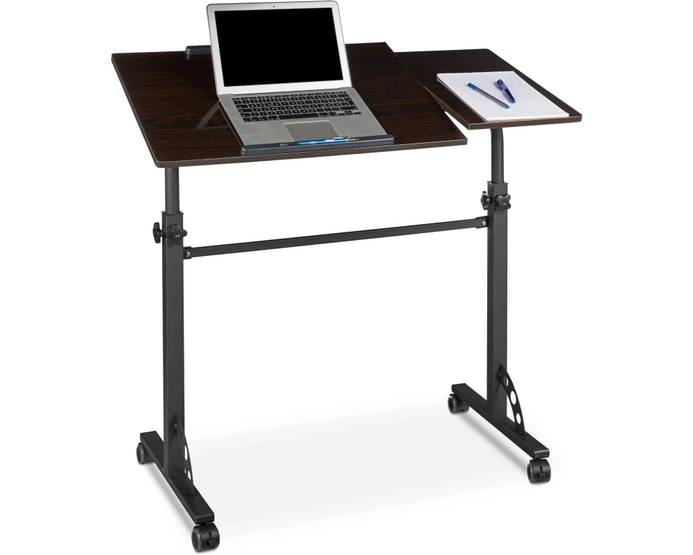relaxdays Laptoptisch Premium XXL Schwarz 100 x 50 cm