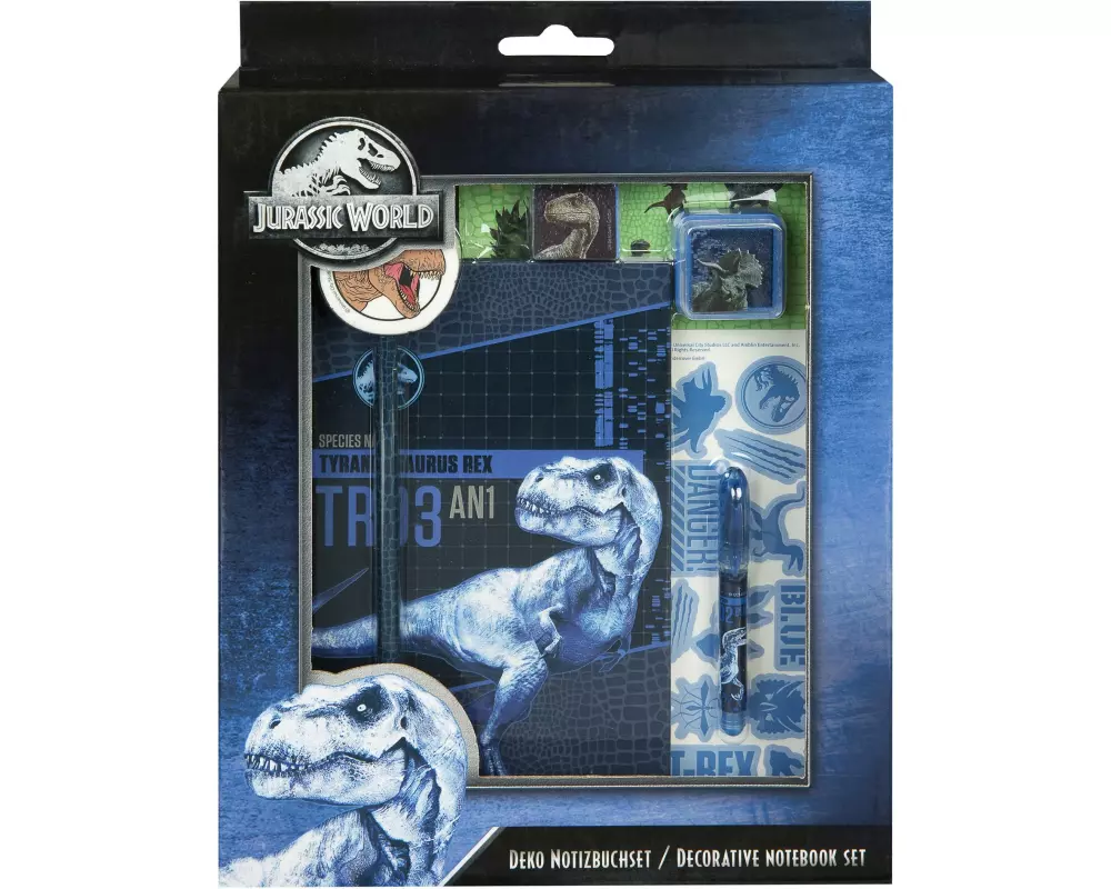 Undercover Notizbuch Jurassic World 11.8 x 17.7 cm, Blanko, Blau