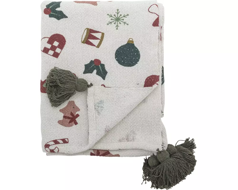 Bloomingville Tagesdecke Yule 160 x 130 cm, Mehrfarbig