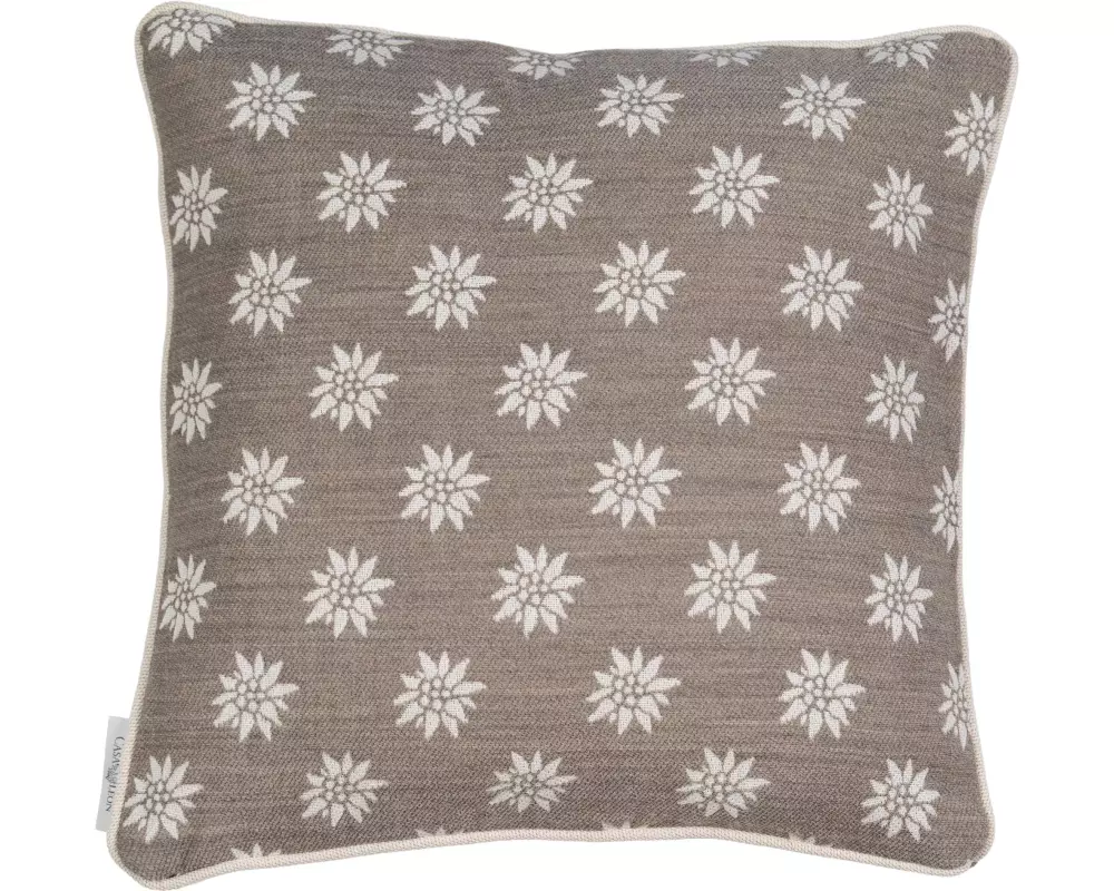 Casa Leon Kissenhülle Edelweiss 45 x 45 cm, Taupe