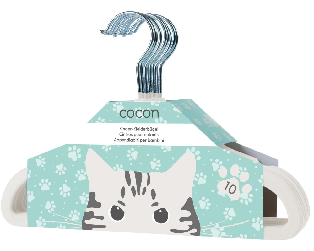 COCON Kinderkleiderbügel 10 Stück, Beige