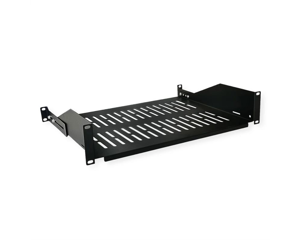 VALUE 19-Zoll-Geräteträger, 485 x 350mm, 2HE, max. 25kg, schwarz