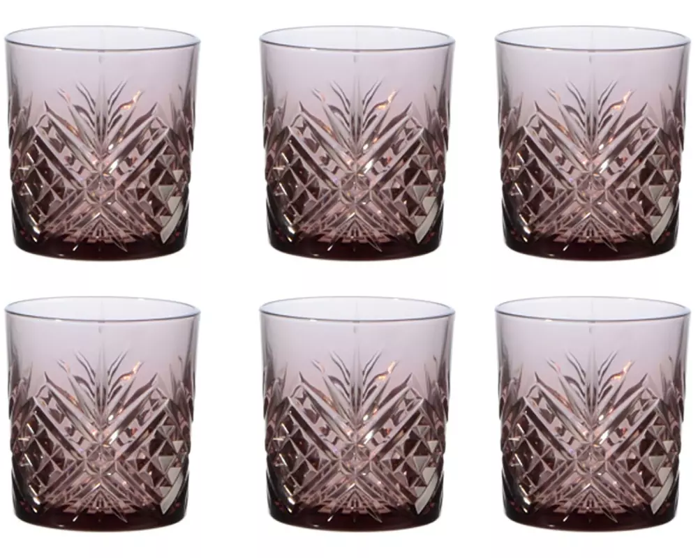 Arcoroc Whiskyglas Broadway Lila 300 ml, 6 Stück, Lila