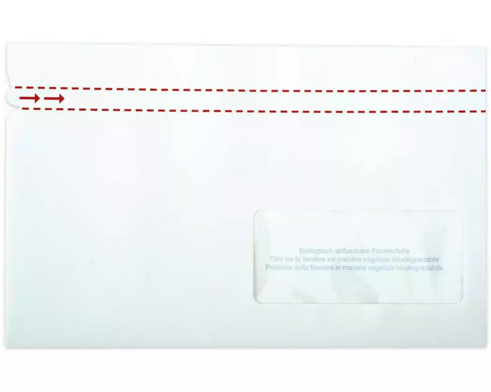 ELCO Dokumententasche aus Papier C5/6 Fenster rechts, 250 Stück