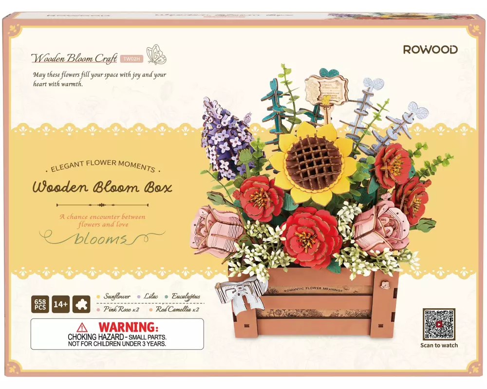 RoboTime Bausatz Blumenkiste Holz