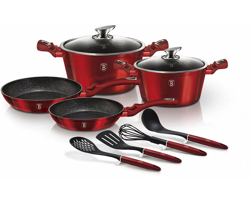 Berlinger Haus 10-teiliges Kochgeschirr-Set Burgundy Edition