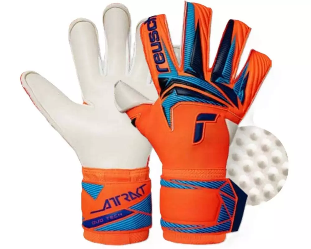 reusch Attrakt Duo Evolution Grösse: 9.5, Shocking Orange/Blau