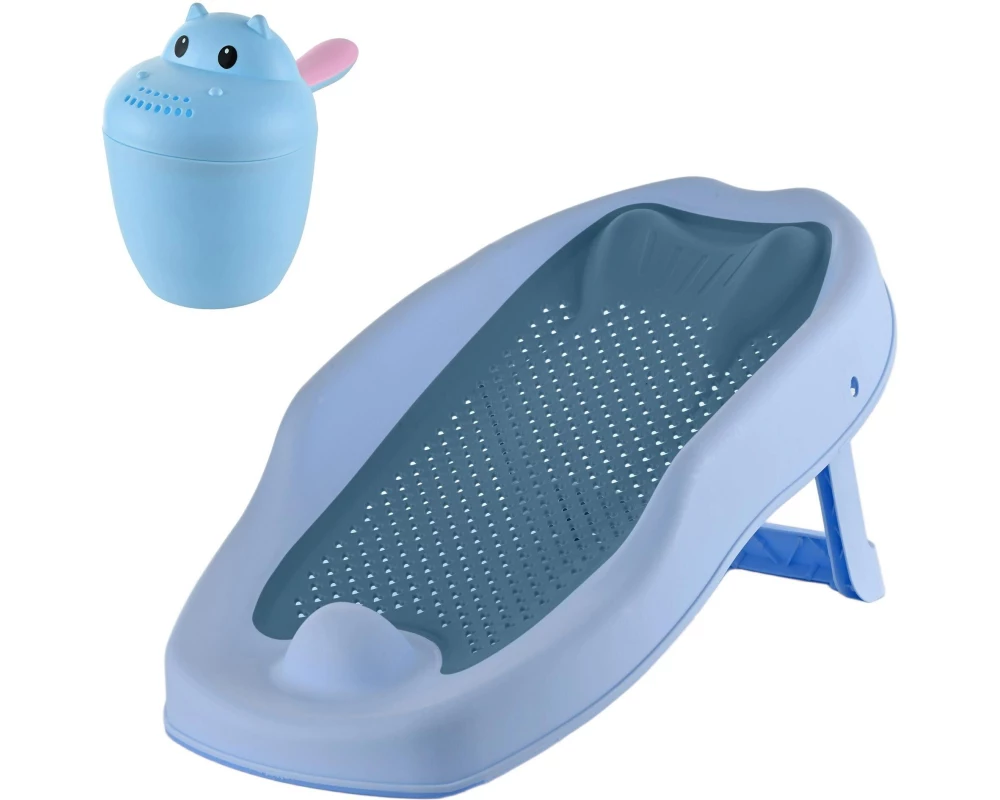 relaxdays Baby-Badestütze, Kunststoff, Blau