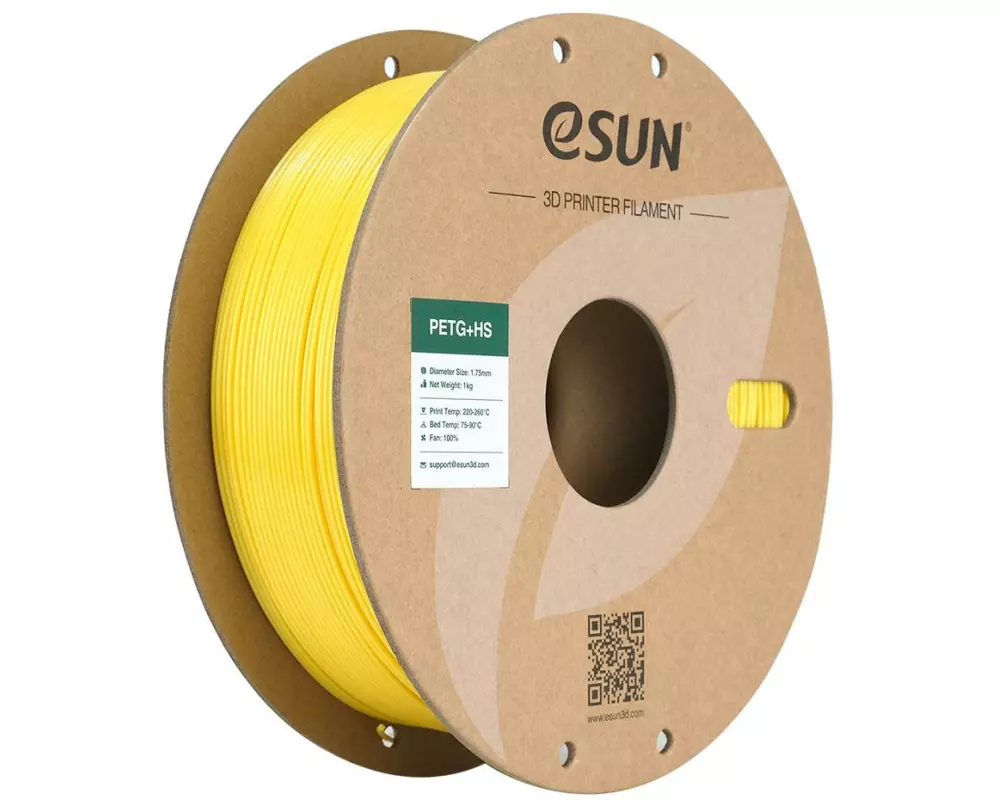 eSun Filament PETG+ HS Gelb 1.75 mm 1 kg