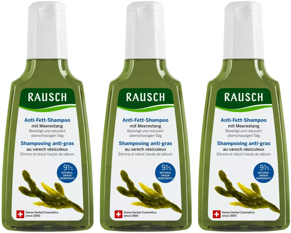 RAUSCH Shampoo Meerestang Anti-Fett 3 x 200 ml
