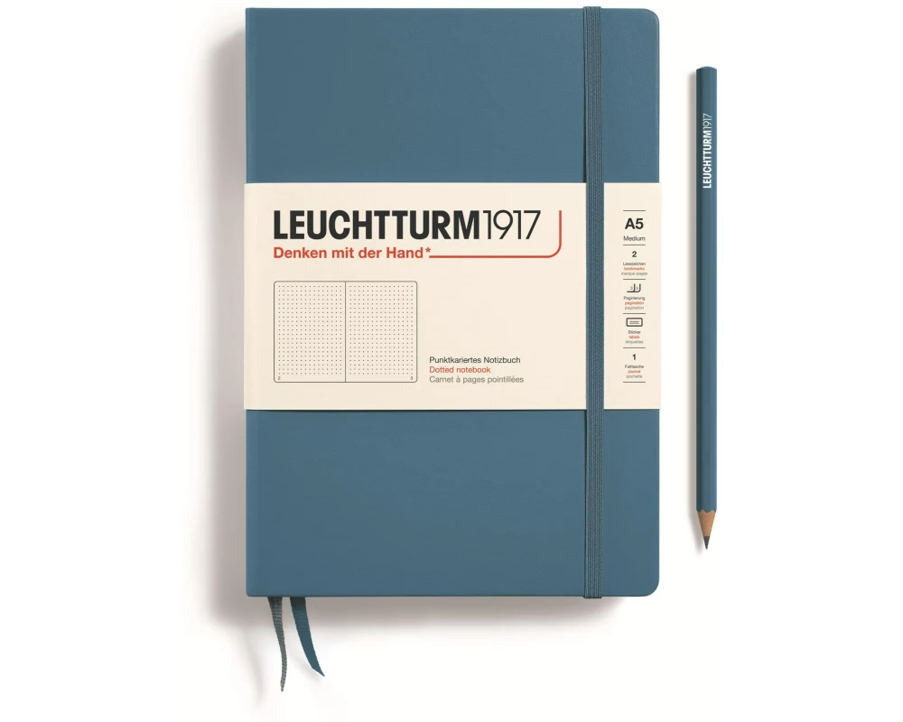 Leuchtturm Notizbuch Medium A5, Dot, Blau