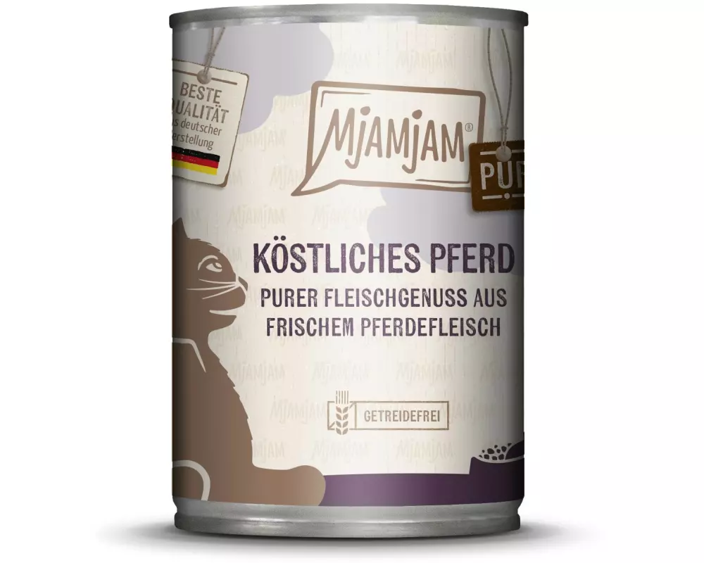 Mjamjam Nassfutter Dose Pferd pur, 400 g