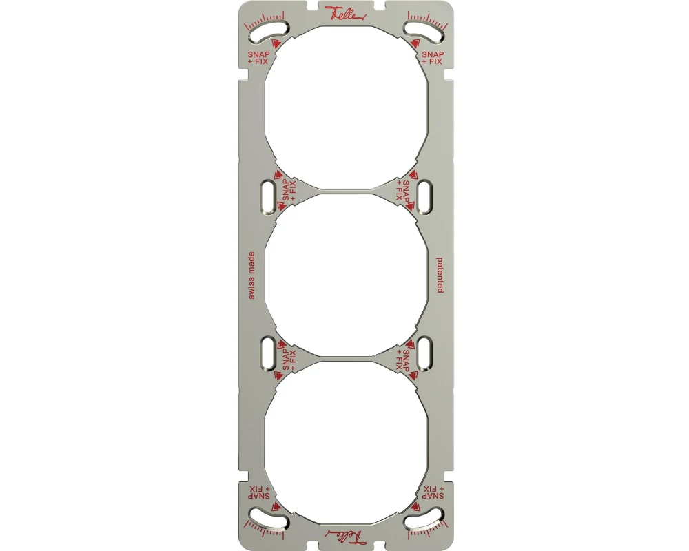 Feller EDIZIOliv Befestigungsplatte 3 x 1 oder 1 x 3 Senkrecht oder Waagrecht