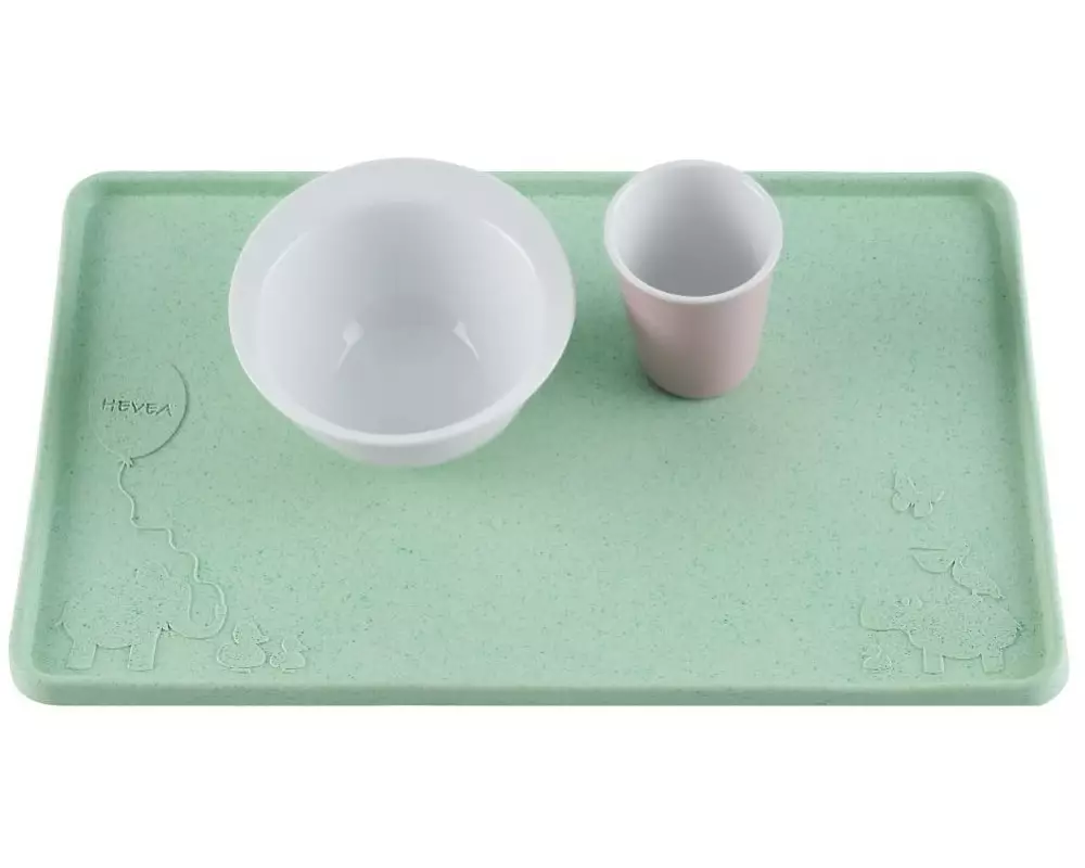 HEVEA Kindertischset upcycled Mint 35 x 22 cm