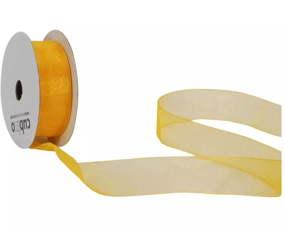 Spyk Organzaband Organsa 15 mm x 8 m, Gelb