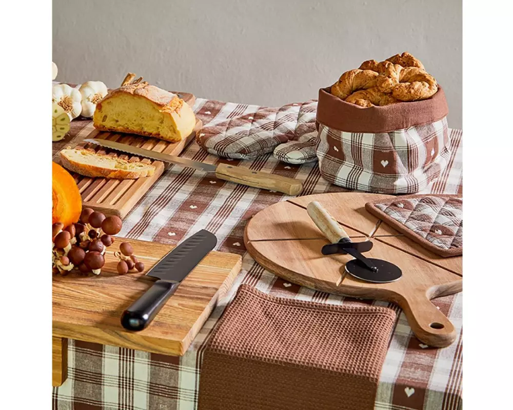Tognana Brotschneidebrett mit Messer, 52 x 14 cm, Braun