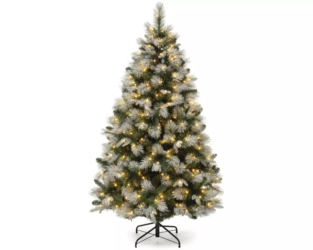 STT Weihnachtsbaum Frosted, 360 LEDs, 180 cm, Grün