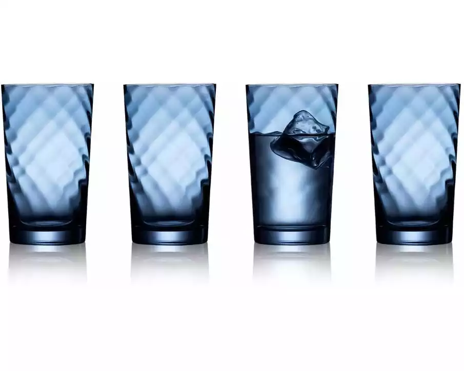 Lyngby Longdrinkglas Vienna Blau, 4 Stück, 45 cl