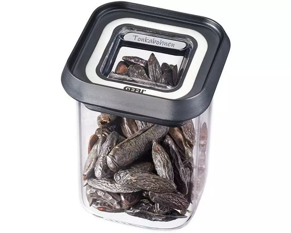 GEFU Vorratsdose Pantry mini 0.18 l, Transparent/Schwarz