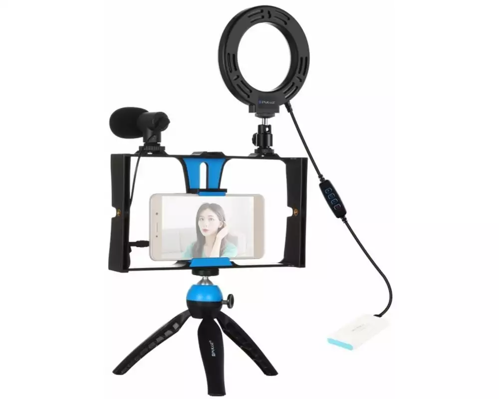 Puluz Videoleuchte Vlogging Set 4 in 1