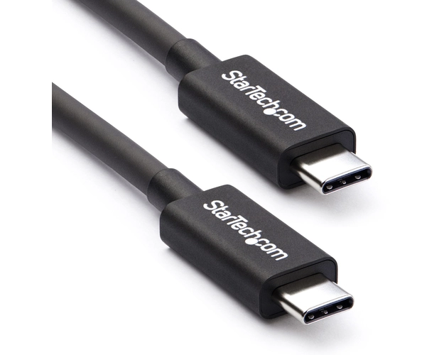 StarTech.com Thunderbolt 3 Cable â€" 6 ft / 2m â€" 4K 60Hz â€" 20Gbps â€" USB C to USB C Cable â€" Thunderbolt 3 USB Type C Charger Cable