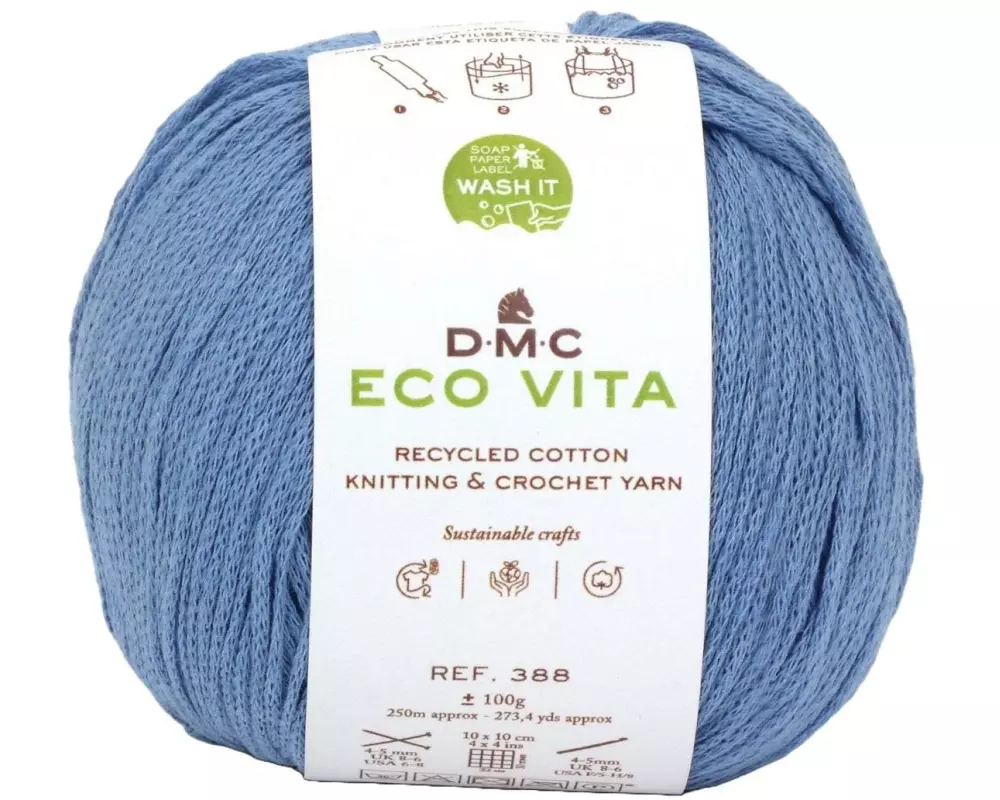 DMC Wolle Eco Vita 100 g, Hellblau