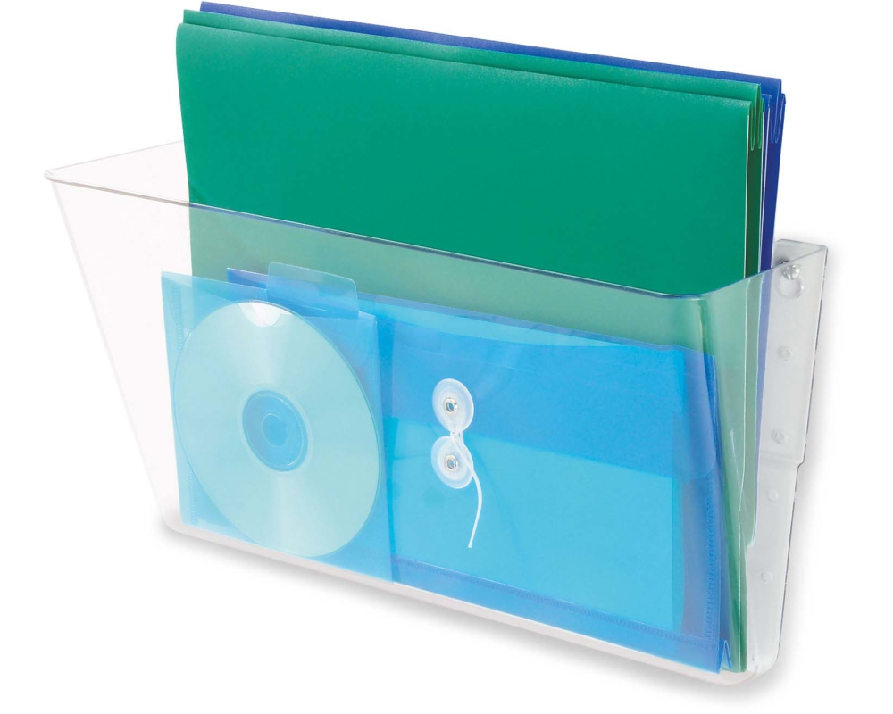 DEFLECTO Wandprospekthalter A4 quer 73101 transparent Docupocket