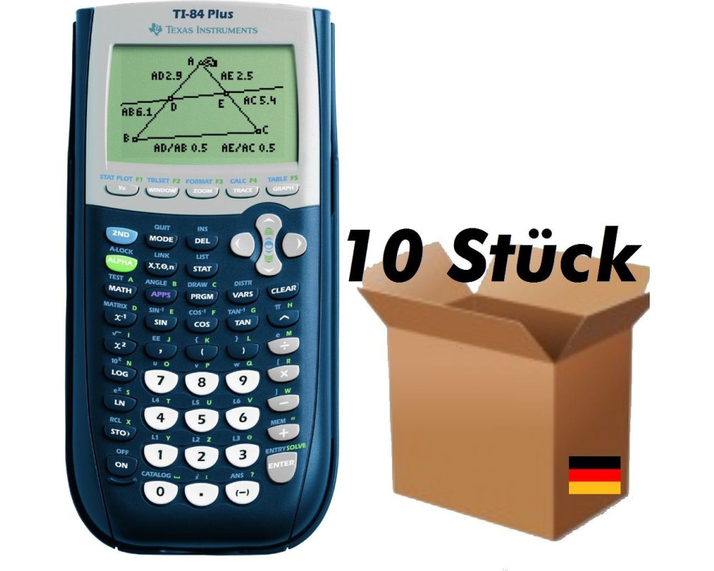 TEXAS INSTRUMENTS Grafikrechner 84+ TP GER DE, 10 Stück