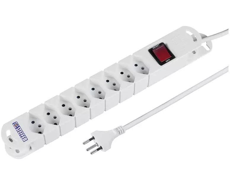 STEFFEN Steckdosenleiste TIDE 8 x T13 3m Weiss