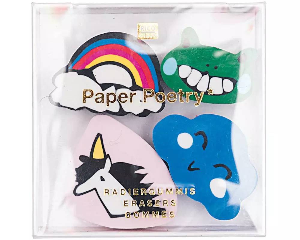 Rico Design Radiergummi Magical Summer 6 Stück, Mehrfarbig