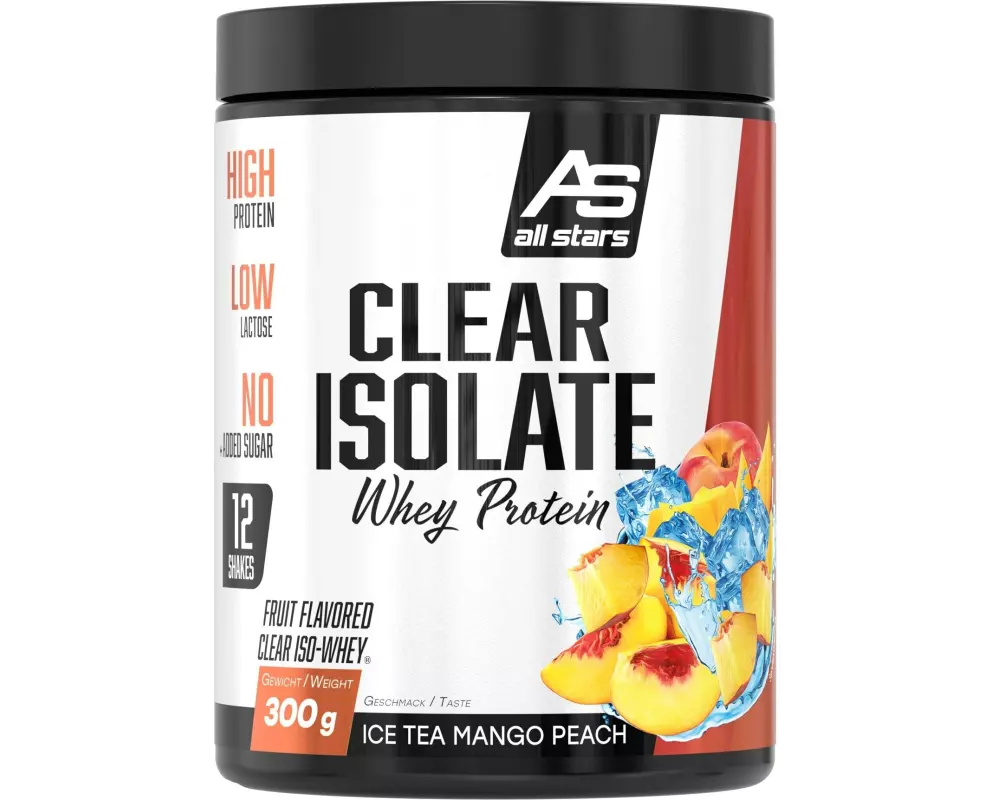 All Stars Pulver Clear Isolate Whey Protein Mango/Pfirsich 300 g