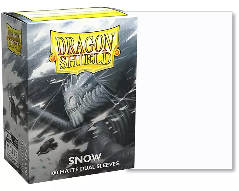 Dragon Shield Kartenhülle Dual Matte: Snow Standardgrösse Weiss 100
