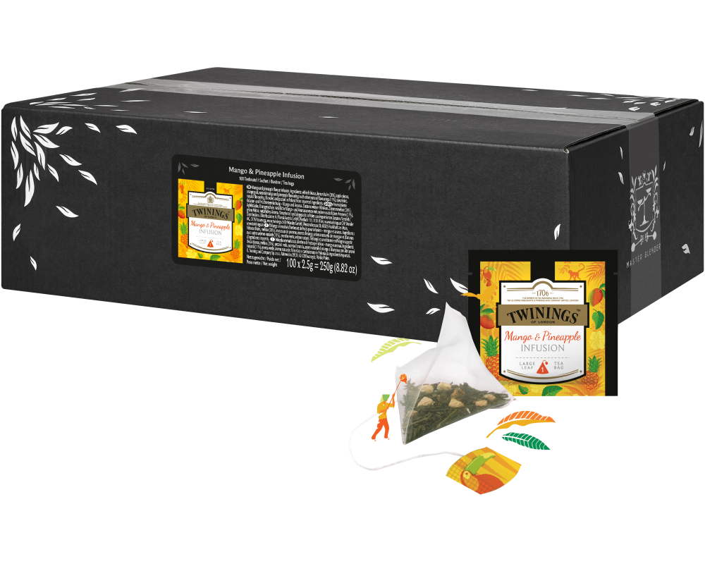 TWININGS Mango & Pineapple Infusion 100016921 Pyramide 2.5g, 100 Stk.