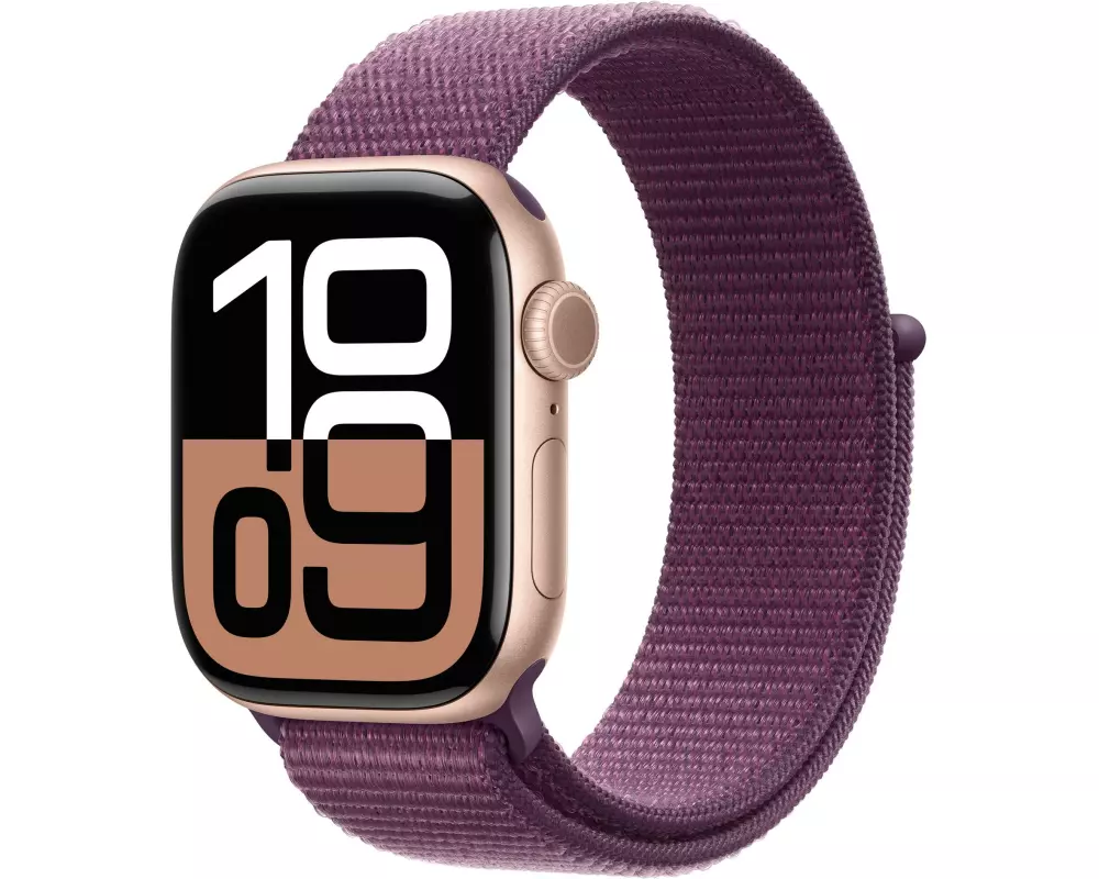Apple Watch Series 10 42 mm LTE Alu Roségold Loop Plum