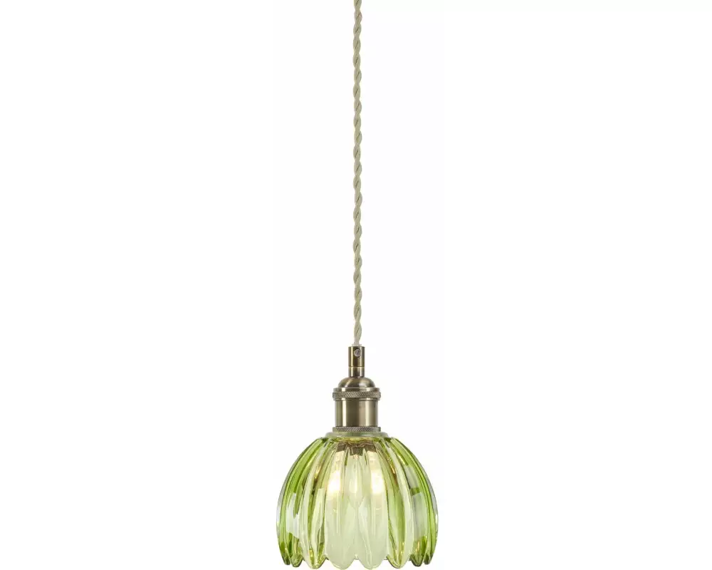 Markslöjd Pendelleuchte GOTA 1-flammig Antikmessing Grün