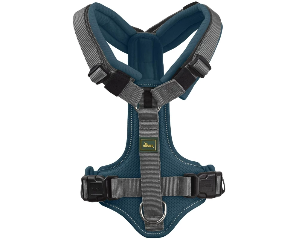 Hunter Geschirr Maldon UP M petrol/grau