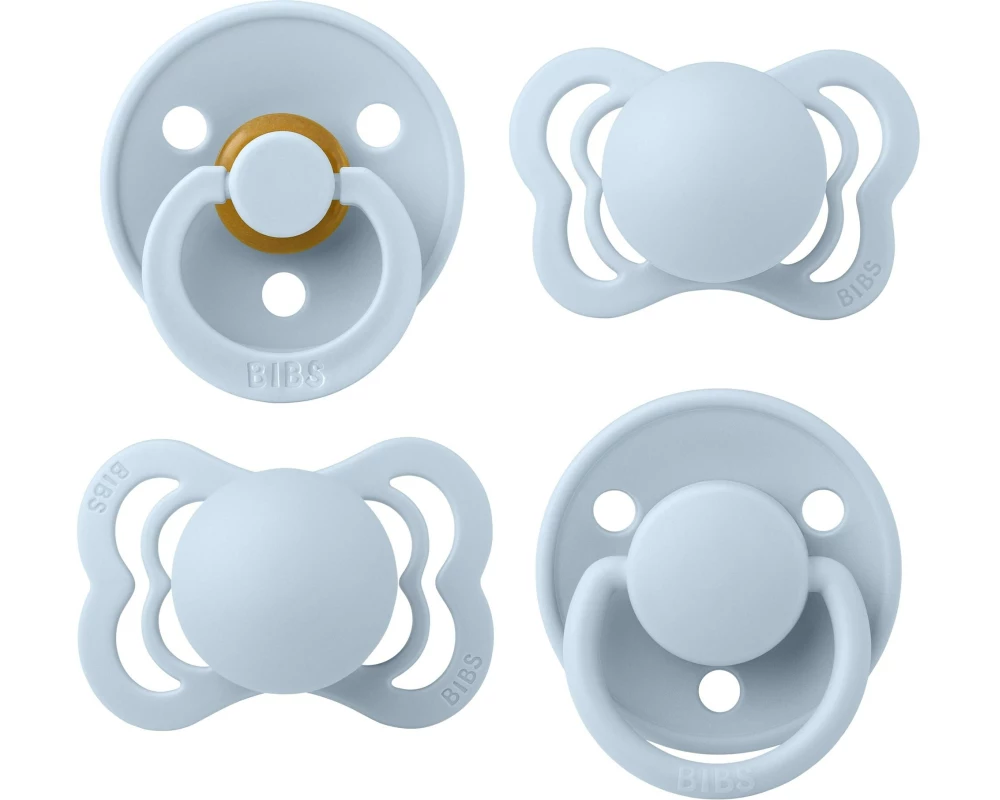 Bibs Try-It Collection Babyblau 4er-Pack 0-6 Monate