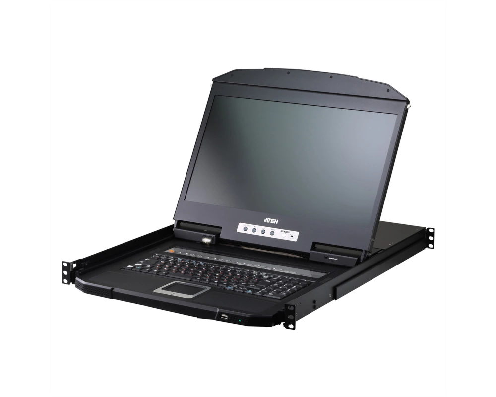 ATEN CL3716iNW D 16-Port USB HDMI LCD KVM Konsole, DE-Layout