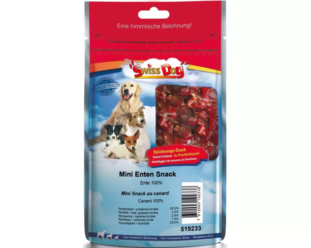 SwissDog Leckerli Mini Enten Snack, 120 g