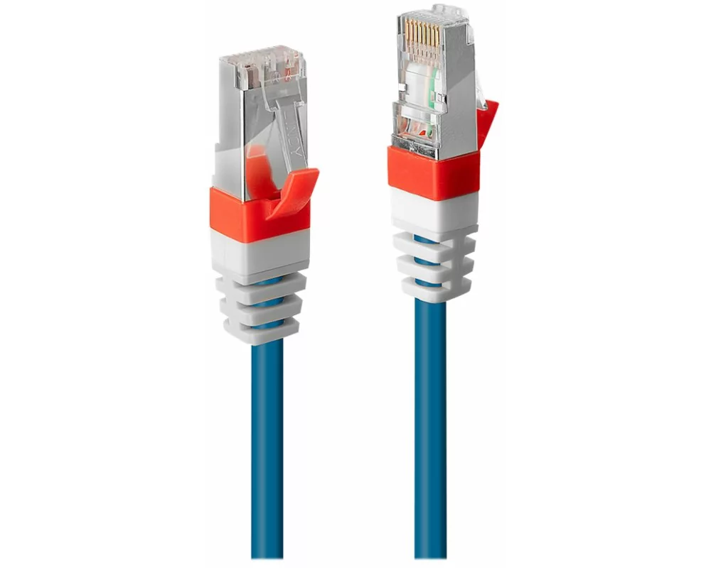 LINDY Patch Cable, Cat6A, S/FTP, RJ45-RJ45, 0,5m, blue, LSOH, including Testprotocol